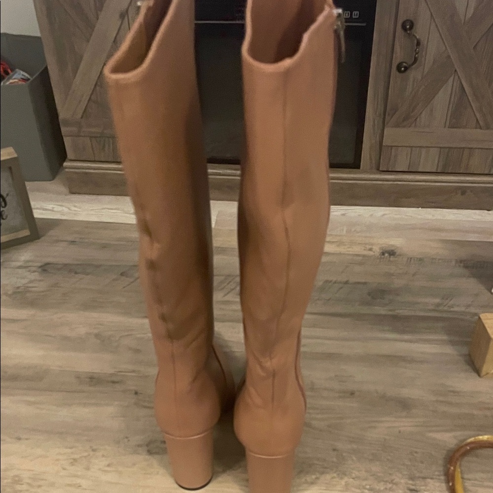 #96  Nine West Elegant medium natural Knee-High Women's Boots NWOTwB sz 8M WC - Picture 8 of 9